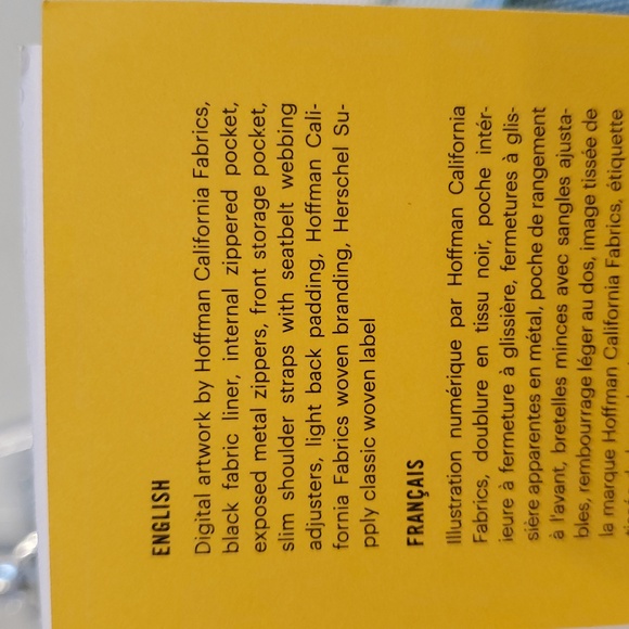 201. NWT - Herschel Supply Co. x Hoffman Grove Winter Floral Backpack - Picture 11 of 13